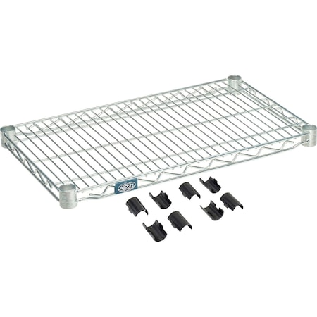 Nexel Poly-Z-Brite Wire Shelf 24inW x 14inD S1424Z